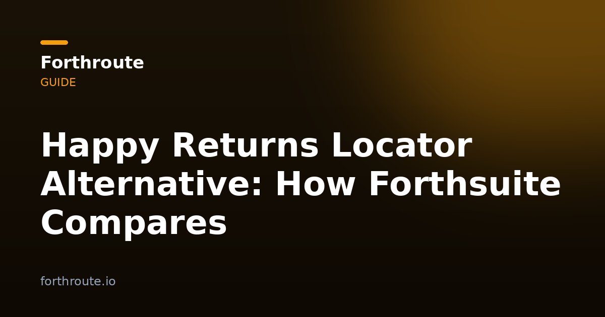 Happy Returns Locator Alternative: How Forthsuite Compares