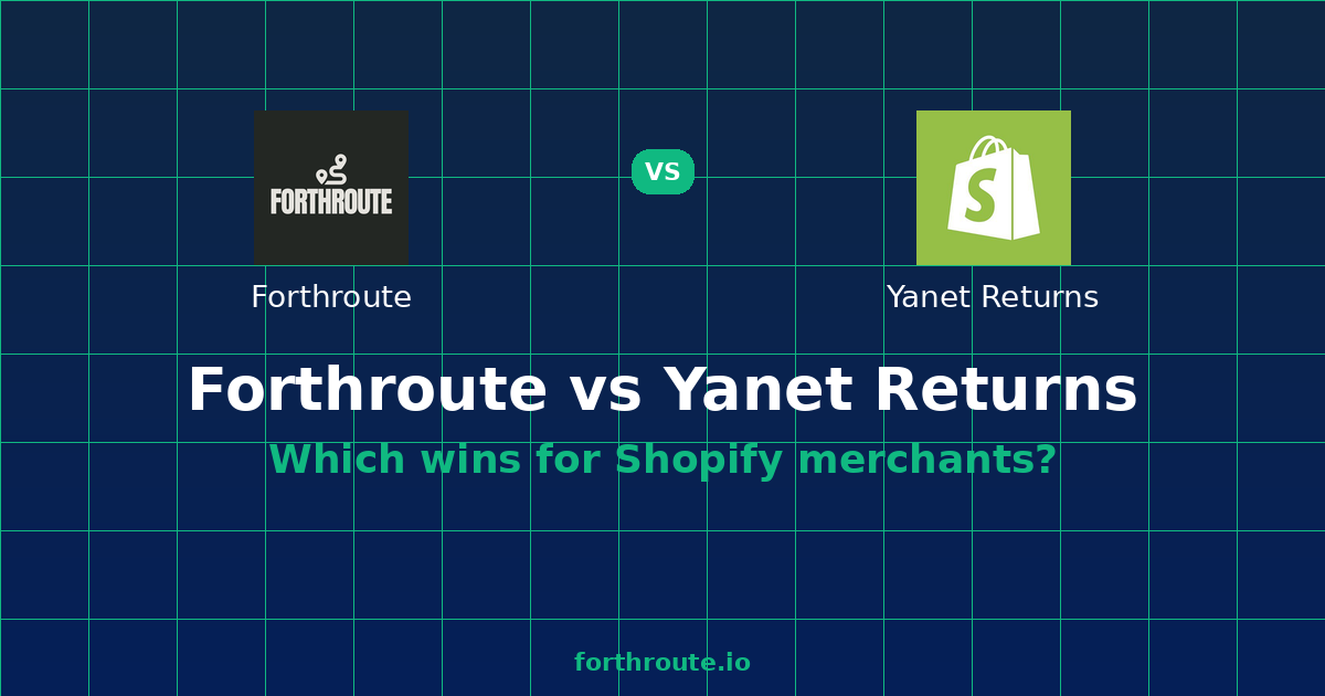 Forthroute vs Yanet: Returns Management Compared (2026) — comparison card showing both products